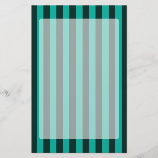 Papeterie Bandes verticales turquoise Peacock (Devant)