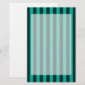 Papeterie Bandes verticales turquoise Peacock (Devant / Derrière)