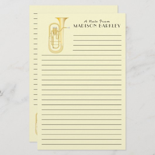 Papeterie Baritone Musicien enseignant (Devant / Derrière)