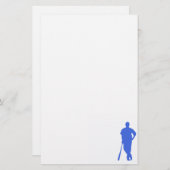 Papeterie Base-ball royal bleu et blanc (Devant / Derrière)