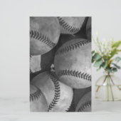 Papeterie Baseball noir et blanc (Debout devant)