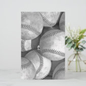 Papeterie Baseball noir et blanc (Debout devant)