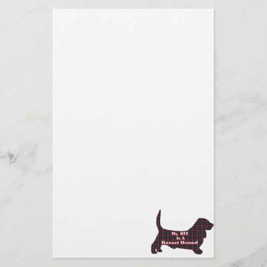 Papeterie Basset Hound BFF (Devant)