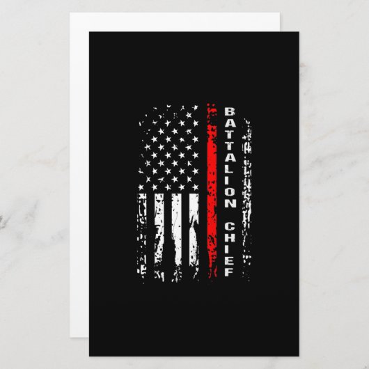 Papeterie Bataillon des pompiers Bataillon en chef Cadeau en (Devant / Derrière)