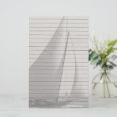 Papeterie Bateau À Voile Grise Tone Avec Lignes (Debout devant)
