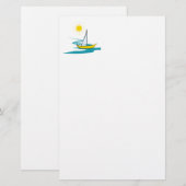Papeterie Bateau à voilier simple (Devant / Derrière)