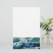 Papeterie Bateau dans la mer dans la tempête (Debout devant)