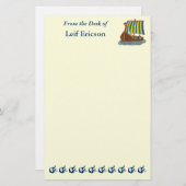 Papeterie Bateau de Viking de Suédois (Devant / Derrière)