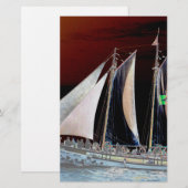 Papeterie Bateaux à voile (Devant / Derrière)