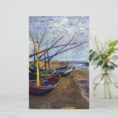 Papeterie Bateaux de pêche sur la plage (Debout devant)