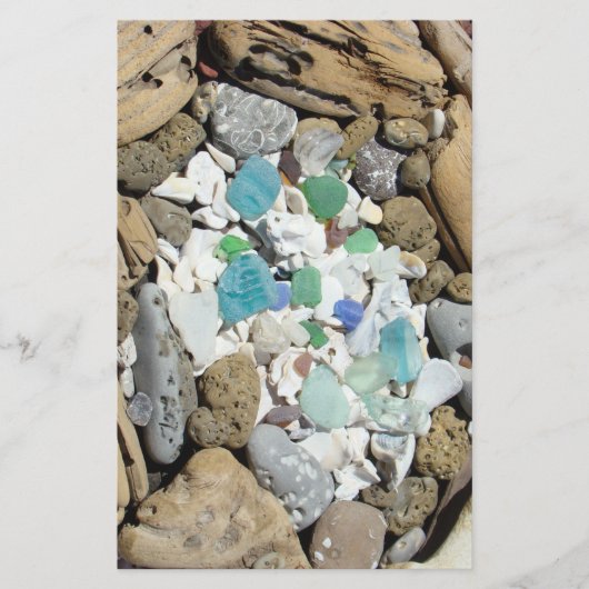 Papeterie Beach Combers Blue Sea Glass Fossiles (Devant)