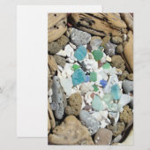 Papeterie Beach Combers Blue Sea Glass Fossiles (Devant / Derrière)