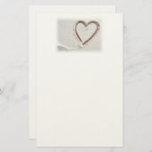 Papeterie Beach Heart of Sand Mariage (Devant / Derrière)