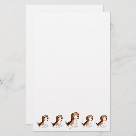 Papeterie Beagle Dog Design (Devant / Derrière)
