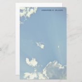 Papeterie Beau ciel bleu nuages (Devant / Derrière)