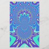 Papeterie Beau cyan bleu kaléidoscope vectoriel design (Devant)