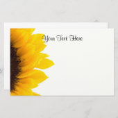 Papeterie Beau Modèle de tournesol (Devant / Derrière)