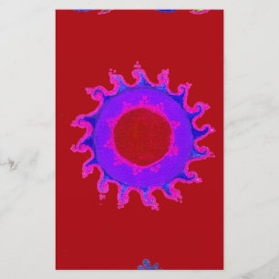 Papeterie Beau Motif Indien Extraordinaire Mehndi Maroon Art