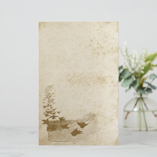 Papeterie Beau papier à papier à papier pour oiseaux anciens (Debout devant)