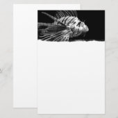 Papeterie Beau poisson noir et blanc (Devant / Derrière)