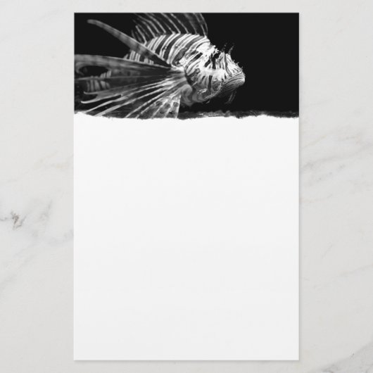 Papeterie Beau poisson noir et blanc (Devant)