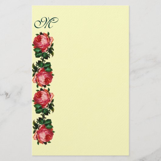 Papeterie BEAU ROSE ROSE ROSE MONOGRAM, Crème (Devant)
