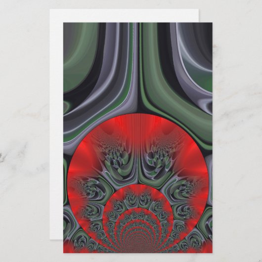 Papeterie Beau Rouge Aurora Art Imprimer (Devant / Derrière)