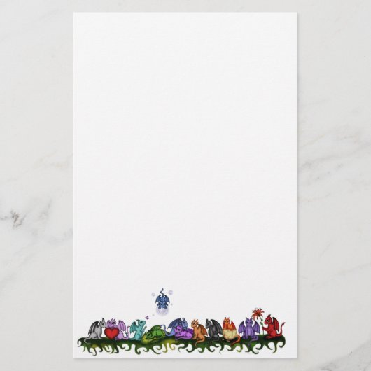 Papeterie beaucoup de dragons mignons (Devant)