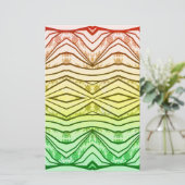 Papeterie Beauté tribale d'impression de musique de Rasta de (Debout devant)