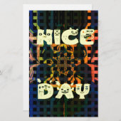 Papeterie Beautiful have a Nice Day Text Print vecteur (Devant / Derrière)