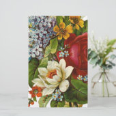 Papeterie Beautiful Romantic Summer Bouquet with Red Rose (Debout devant)