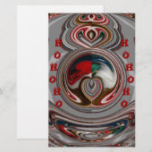 Papeterie Beaux Coeurs de Noël Fêtes Couleurs de saison (Devant / Derrière)