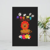 Papeterie Bébé adorable Lion Art Design Motif (Debout devant)