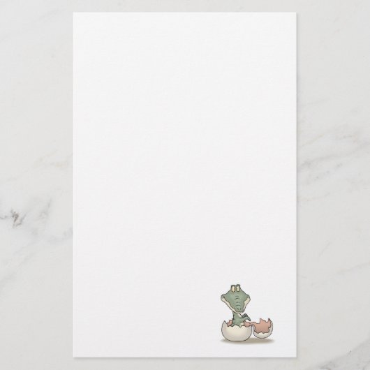 Papeterie bébé alligator mignon qui éclot (Devant)