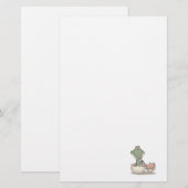 Papeterie bébé alligator mignon qui éclot (Devant / Derrière)