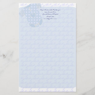 Papeterie Bébé Coeur Jacquard de bétail Onsie Bébé Bleu