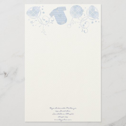 Papeterie Bébé Coeur Jacquard de bétail sur le rose (Devant)