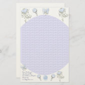 Papeterie Bébé Coeur Rattle Lavender (Devant / Derrière)