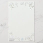 Papeterie Bébé Coeur Rattle Pale Bébé teint bleu (Devant)