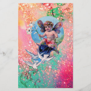 Papeterie BÉBÉ FAIRY AVEC DES POIDS EN OR rose SPARKLES