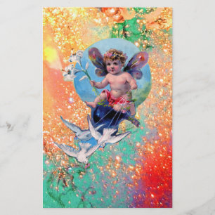 Papeterie BÉBÉ FAIRY AVEC DES POIDS EN OR rose SPARKLES