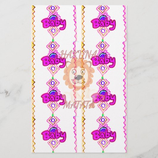 Papeterie Bébé Lion Cub Hakuna Matata graphisme design (Devant)