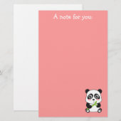 Papeterie Bébé panda mignon et câlin (Devant / Derrière)