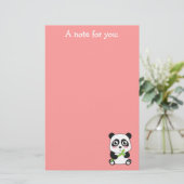 Papeterie Bébé panda mignon et câlin (Debout devant)