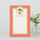 Papeterie Bébé singe avec une Pacifier sur Pois Bonjour (Debout devant)