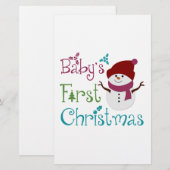 Papeterie Bébés adorables Premier Noël (Devant / Derrière)