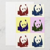Papeterie Bébés pandas Pop Art (Devant / Derrière)