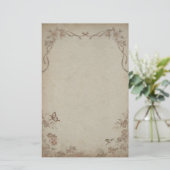 Papeterie Beige vintage Floral (Debout devant)
