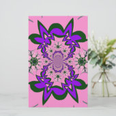 Papeterie Belle Bébé rose Floral Purple Shade Motif Art (Debout devant)