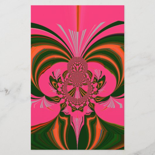 Papeterie Belle belle Africaine Hot rose rouge or vert (Devant)